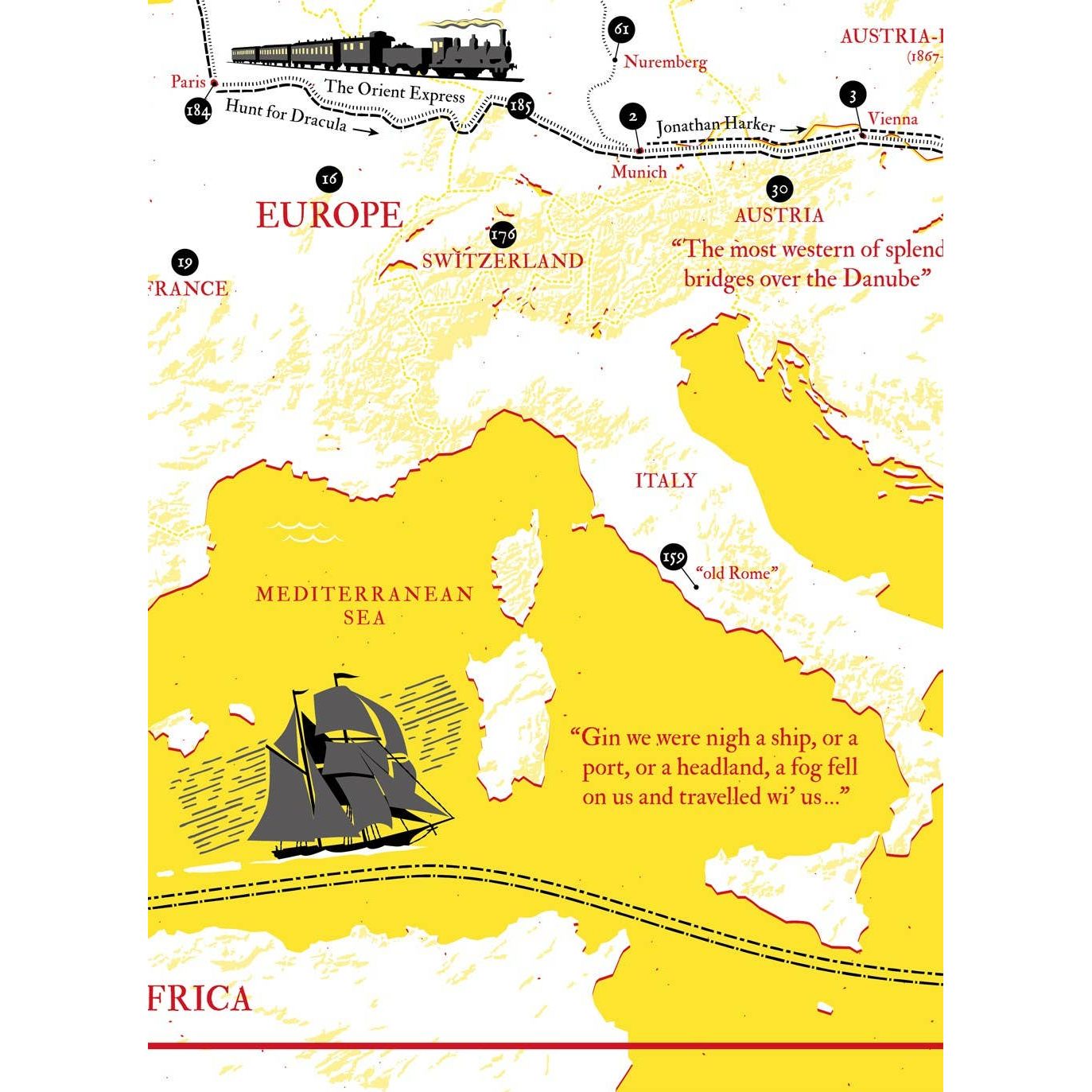 Bram Stoker: Dracula Map BookGeek