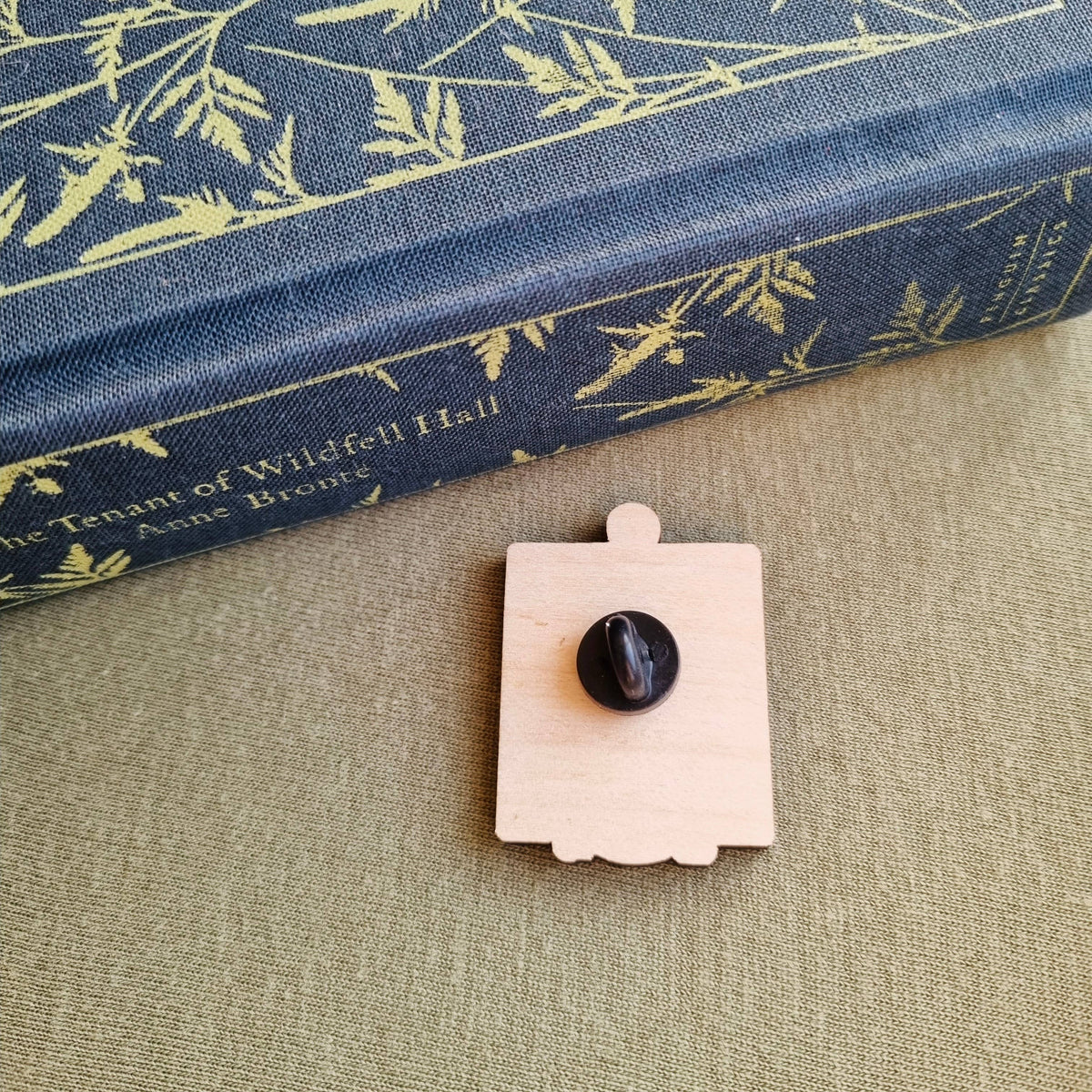 Brontë Sisters Portrait Wooden Pin Badge BookGeek