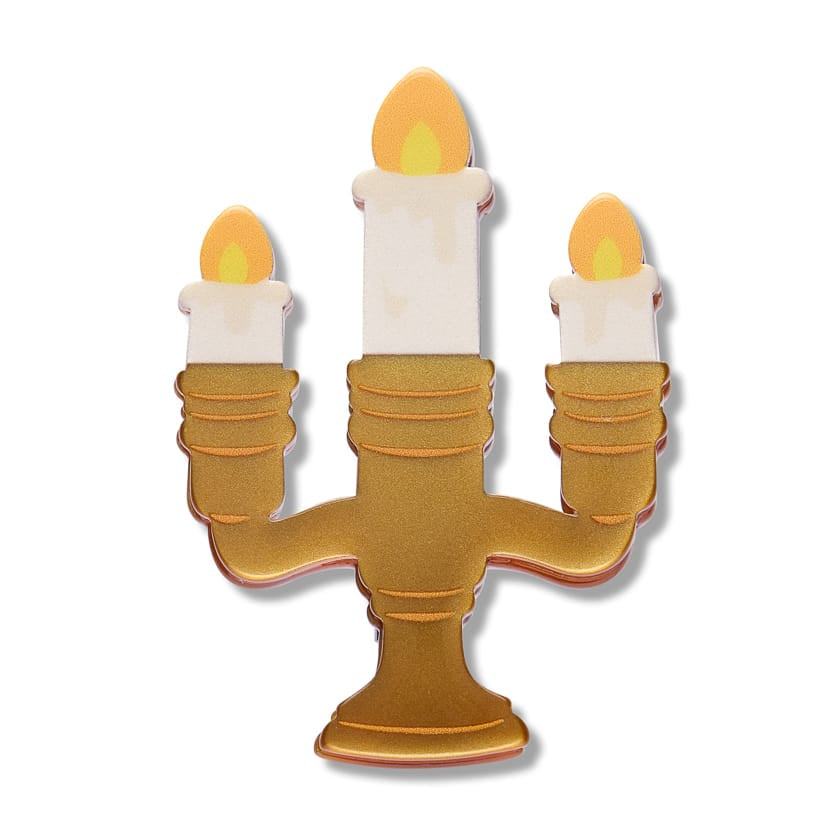 Candelabra Simplified Mini Brooch BookGeek