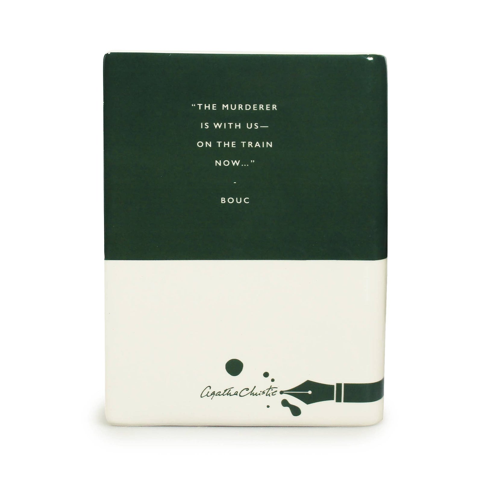 Ceramic Book Vase Agatha Christie Murder on Orient Express BookGeek