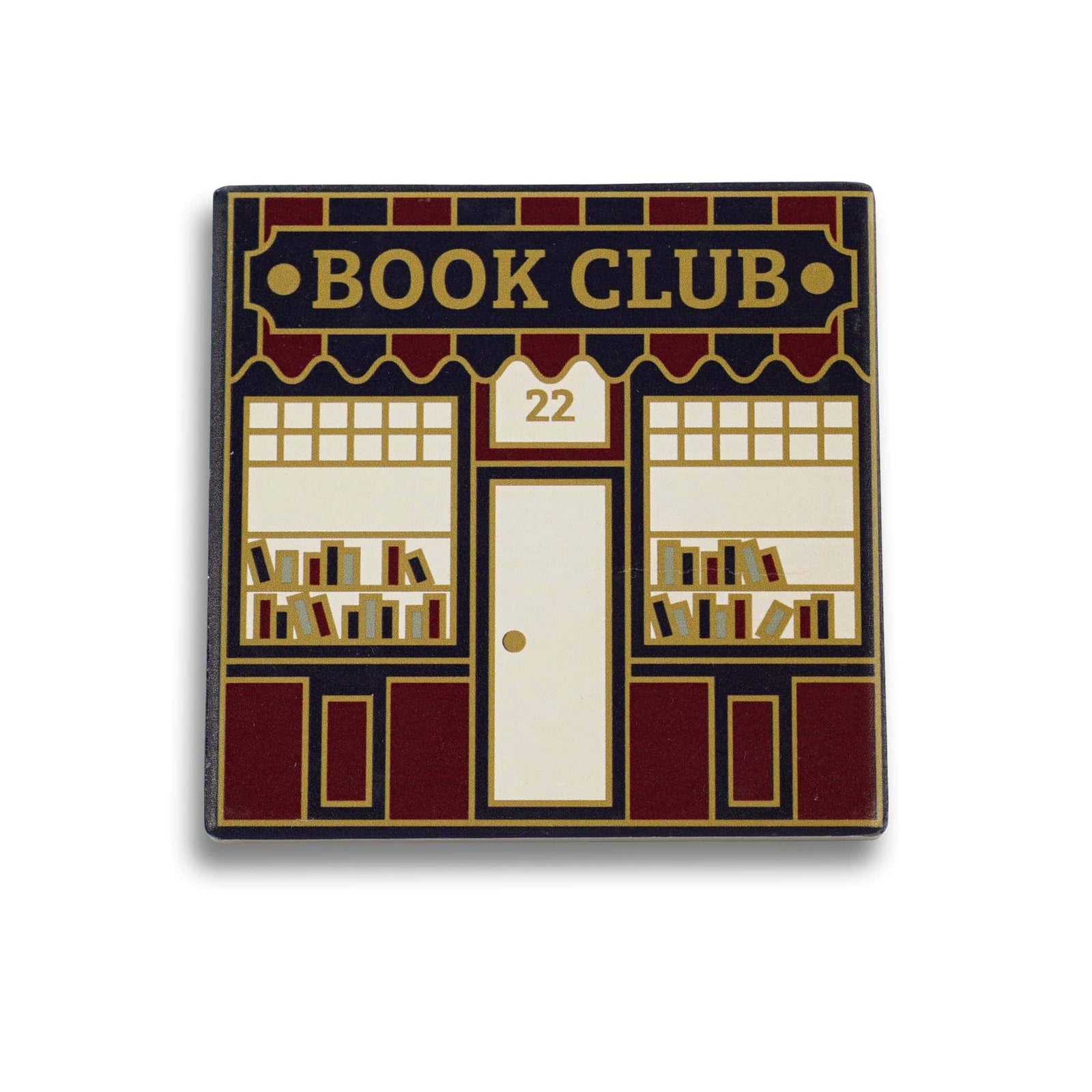 Ceramic Coaster – Book Club BookGeek