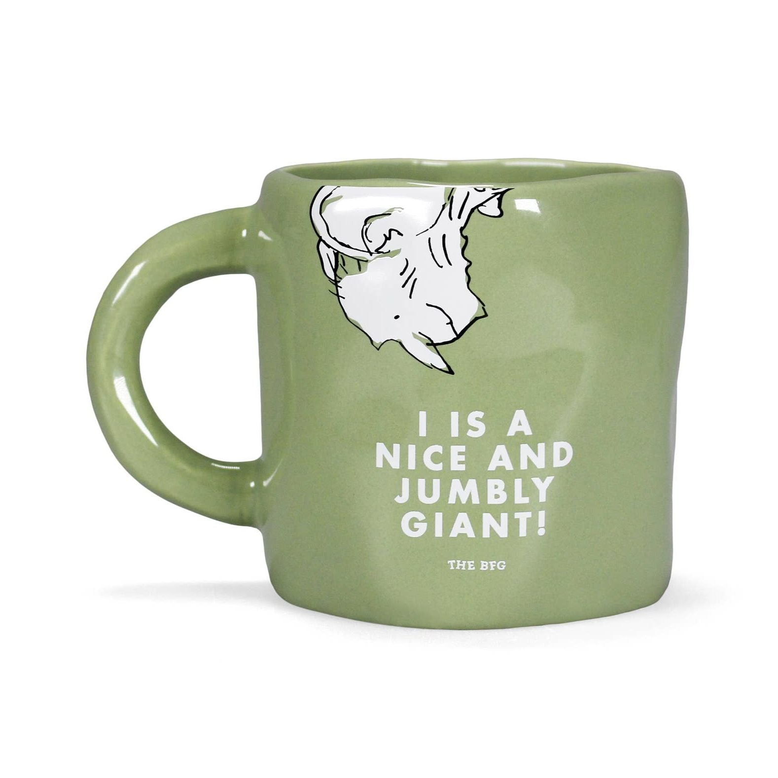 Ceramic Wonky Shaped Mug Roald Dahl The BFG BookGeek