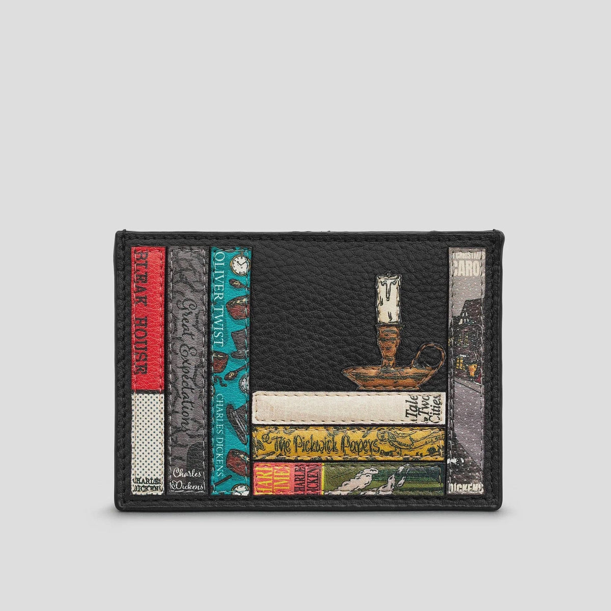 Charles Dickens Black Leather Card Holder BookGeek