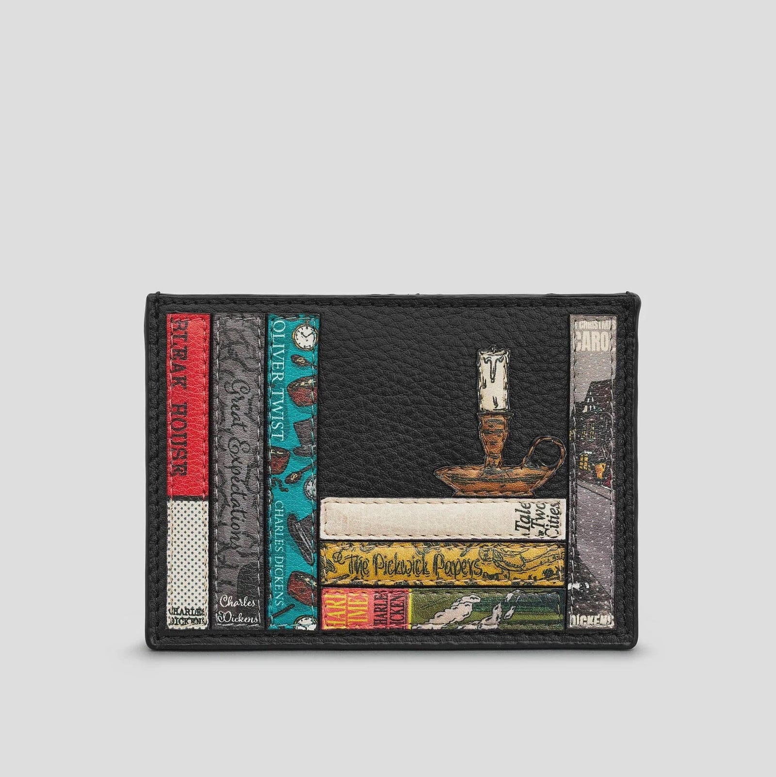 Charles Dickens Black Leather Card Holder BookGeek