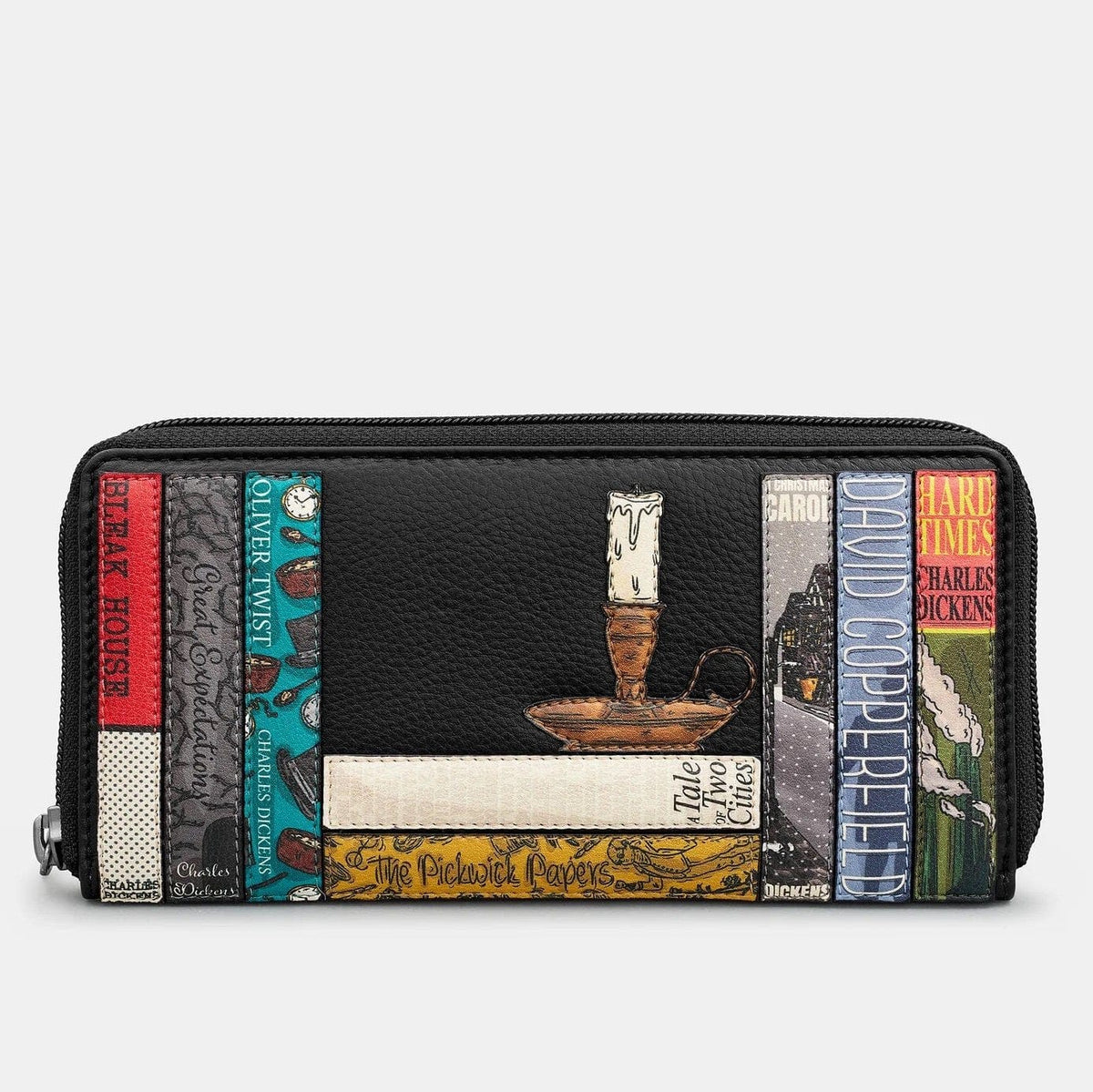 Charles Dickens Bookworm Zip Around Purse BookGeek