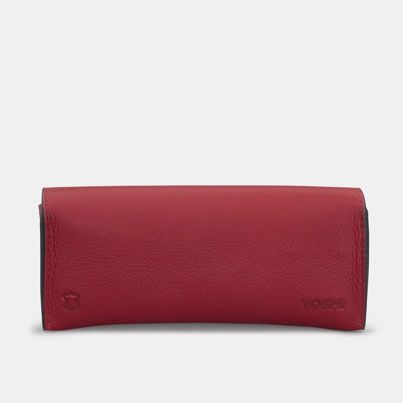 Cherry Red Bookworm Leather Glasses Case BookGeek