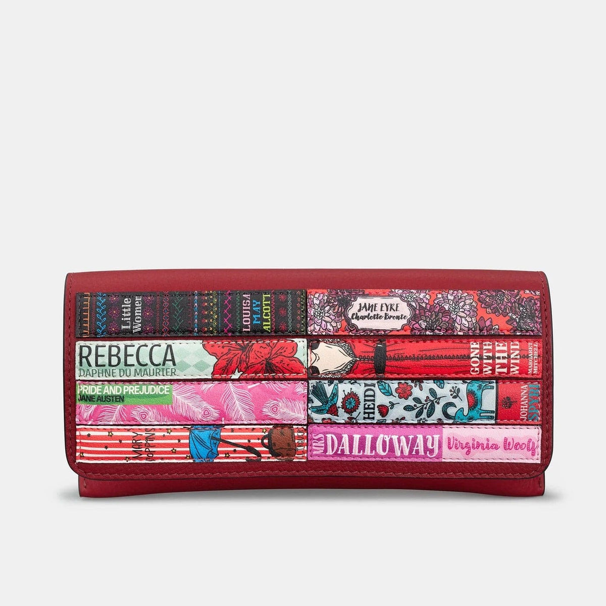 Cherry Red Bookworm Leather Glasses Case BookGeek