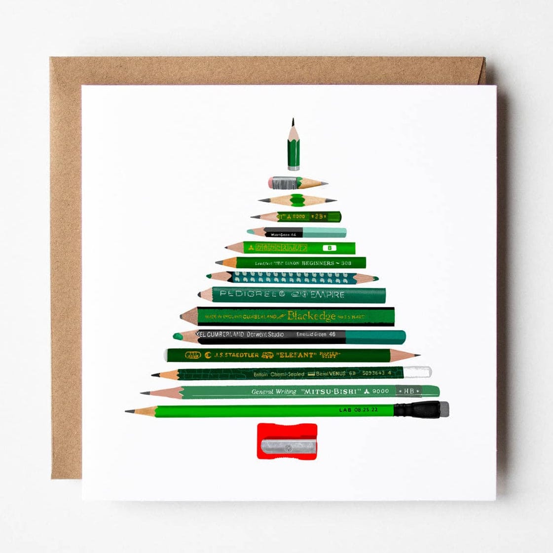 Christmas Pencils Greetings Card BookGeek