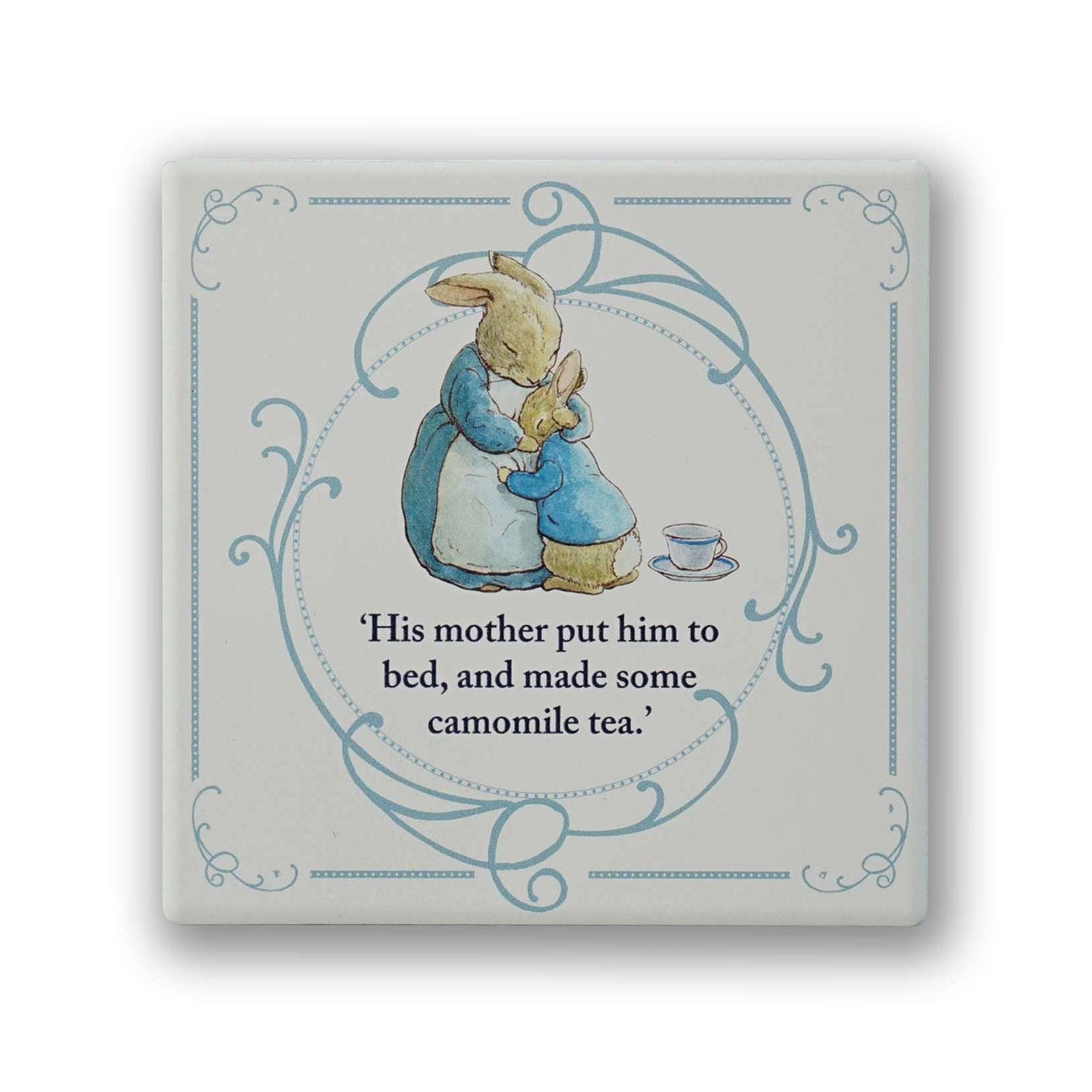 Coaster Ceramic Square - Peter Rabbit (Mother's Hug) BookGeek