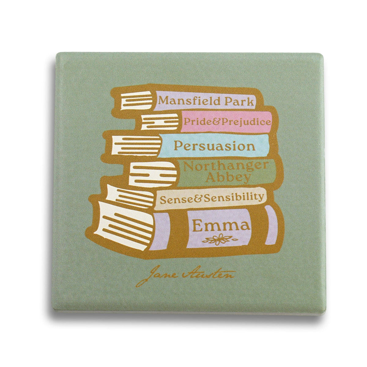 Coaster Single Ceramic - Jane Austen (Books) BookGeek