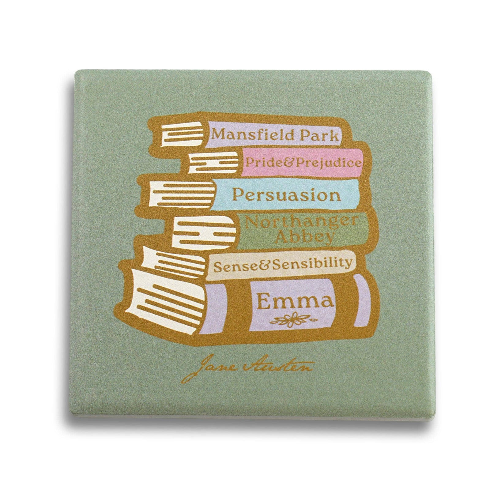 Coaster Single Ceramic - Jane Austen (Books) BookGeek