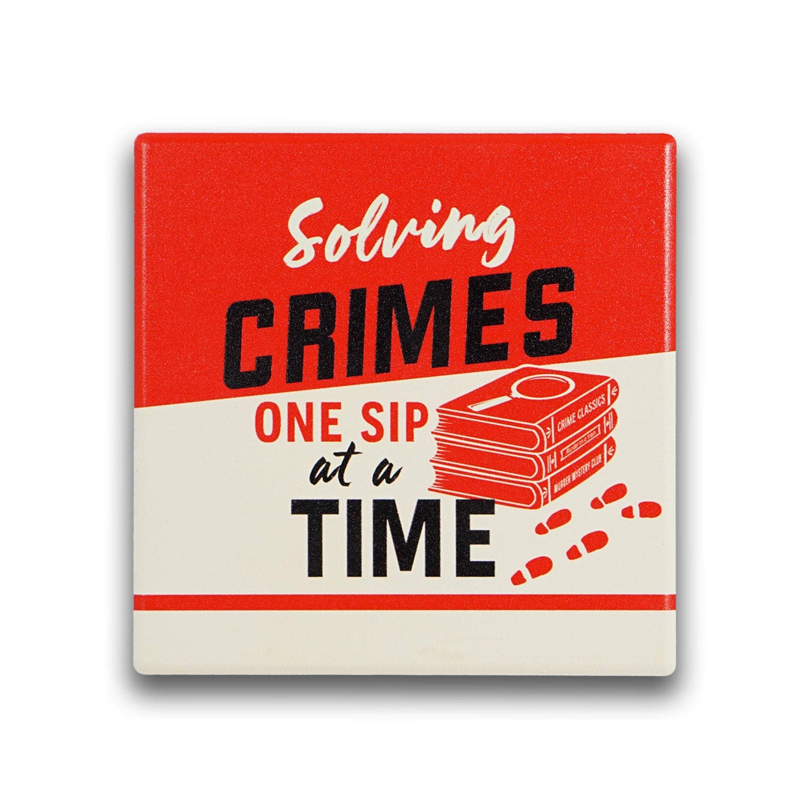 Coaster Single Ceramic - Murder Mystery Book Club (Time) BookGeek