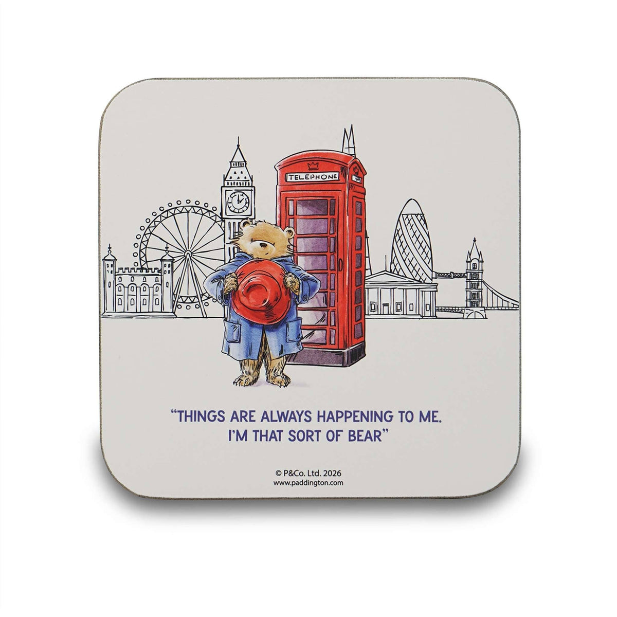 Coaster Single - Paddington (Paddington Telephone Box) BookGeek