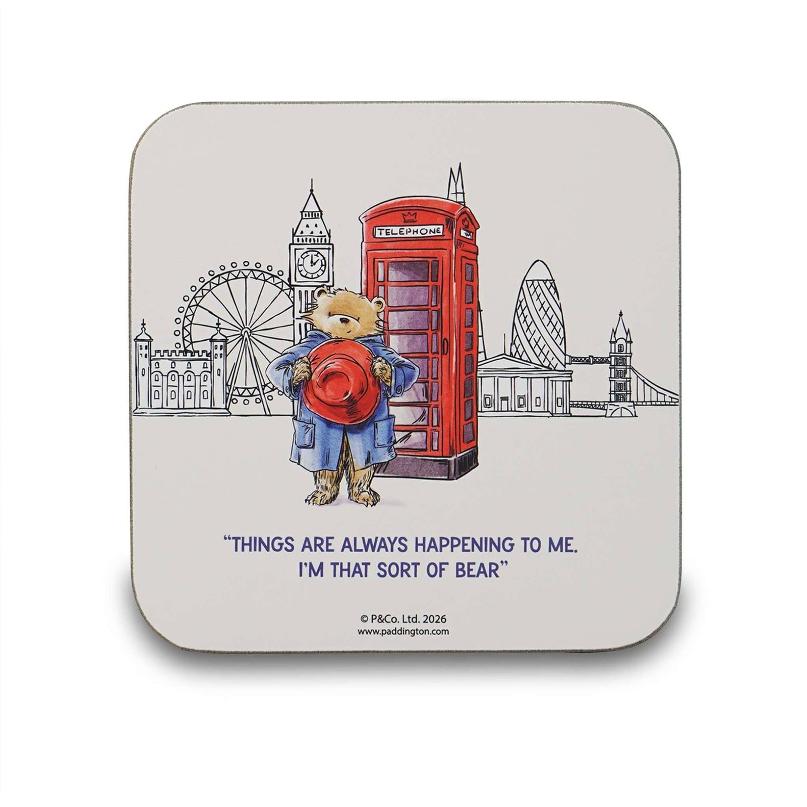 Coaster Single - Paddington (Paddington Telephone Box) BookGeek