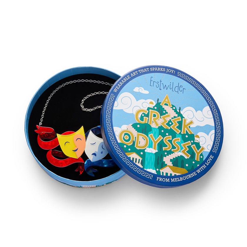 Comedy &amp; Tragedy Necklace BookGeek