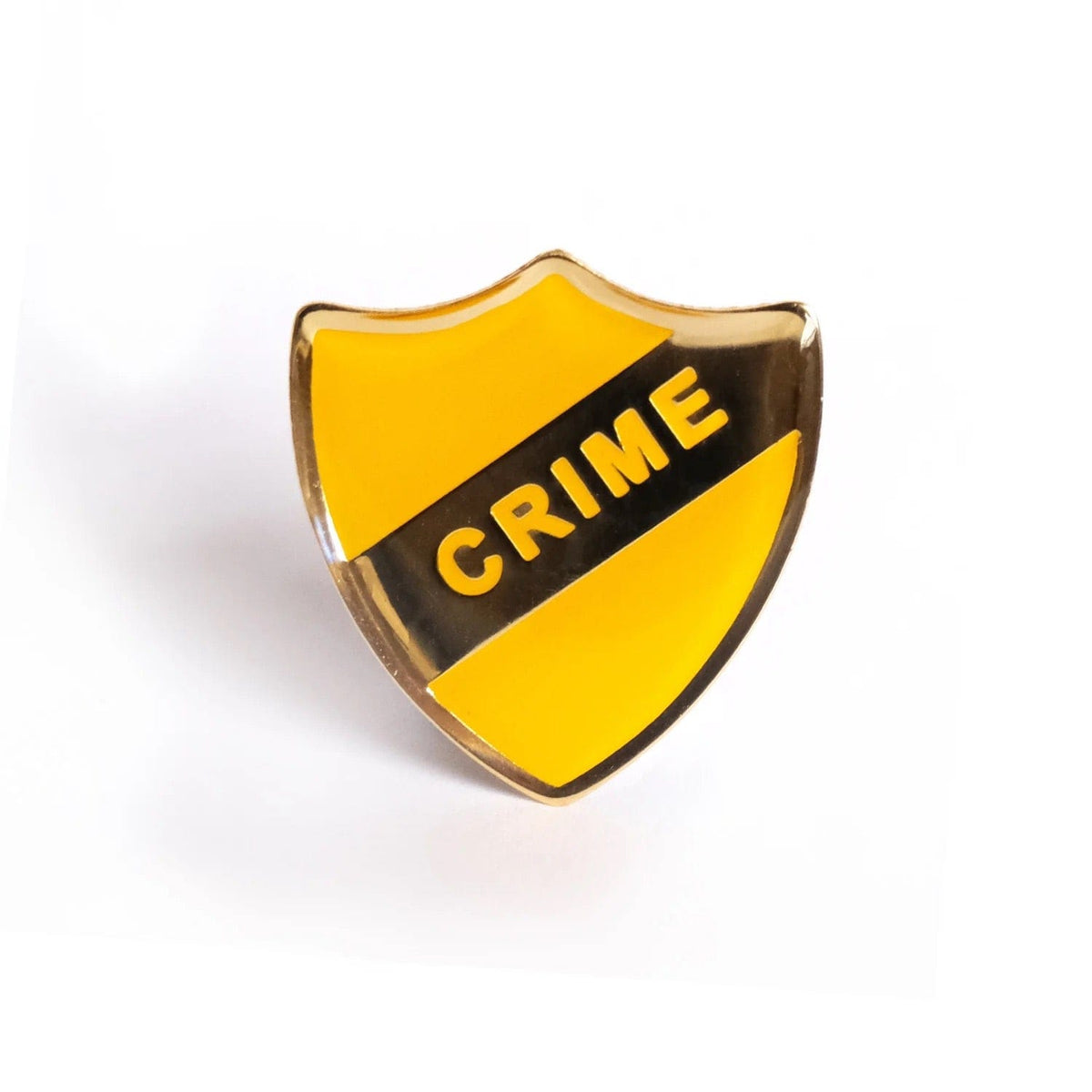 Crime Enamel Title Badge BookGeek