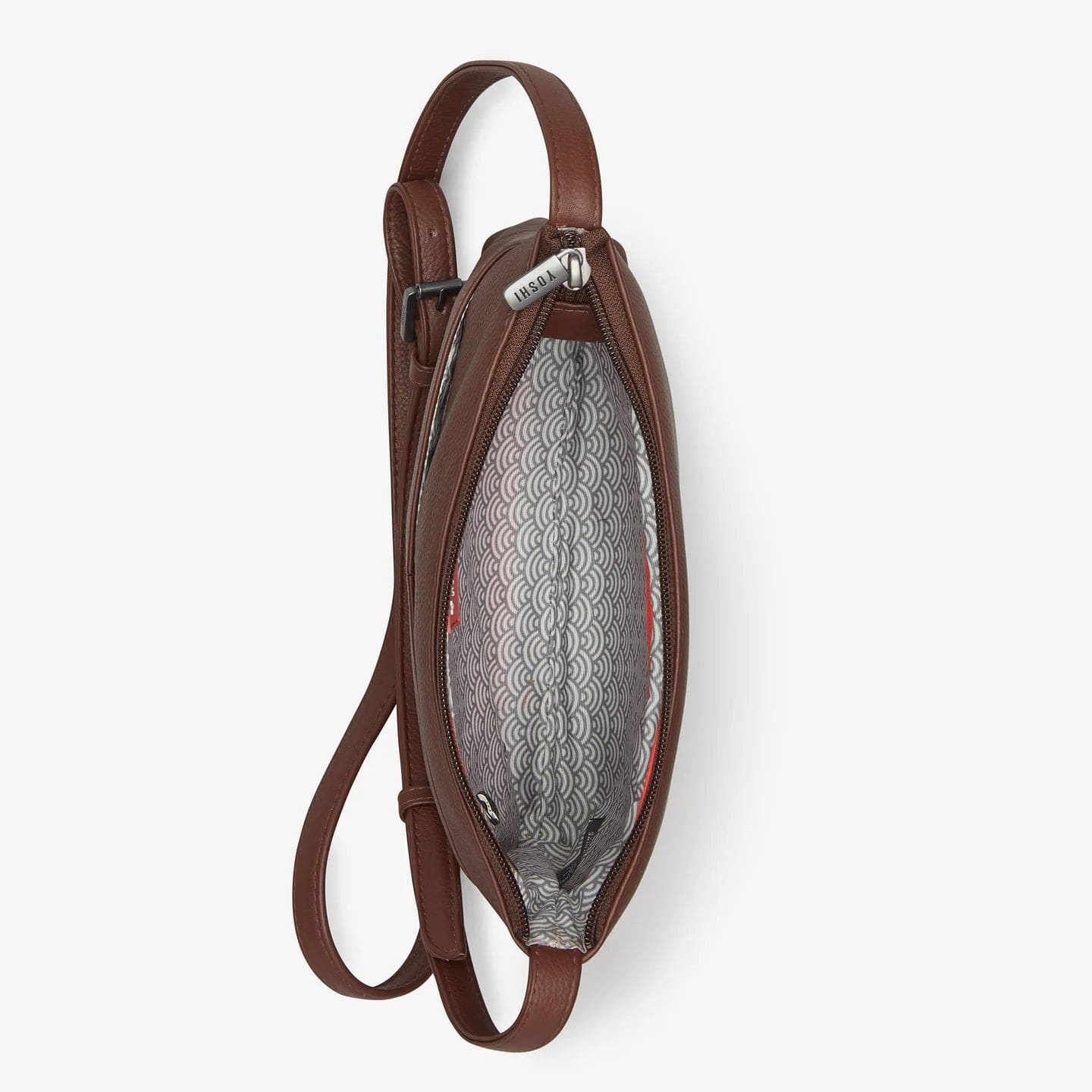 Curiosity Bookshop Brown Leather Cross Body Bag BookGeek