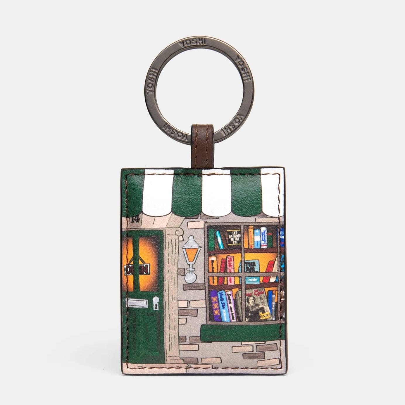 Curiosity Bookshop Leather Keyring BookGeek