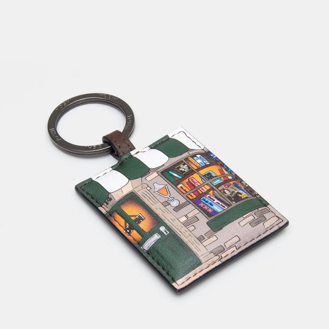 Curiosity Bookshop Leather Keyring BookGeek
