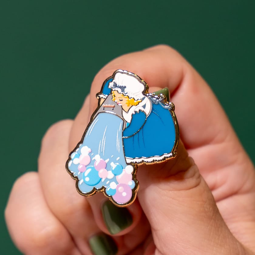 Dame Washalot Enamel Pin BookGeek