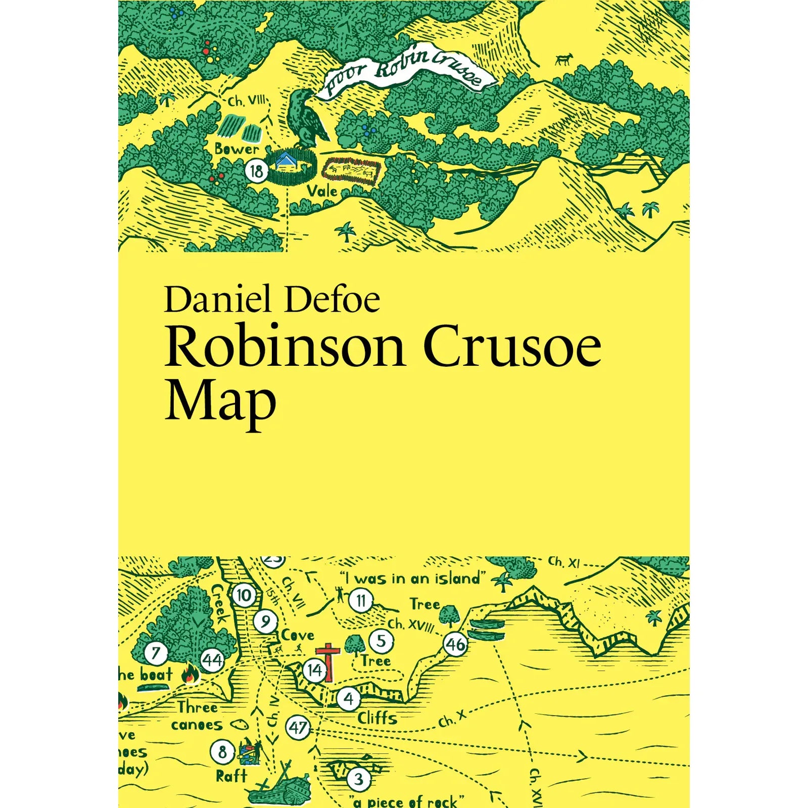 Daniel Defoe: Robinson Crusoe Map BookGeek