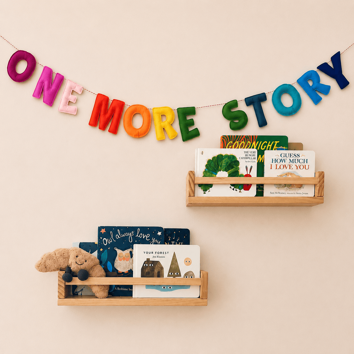 Decorative Rainbow Felt Garland - ONE MORE STORY BookGeek