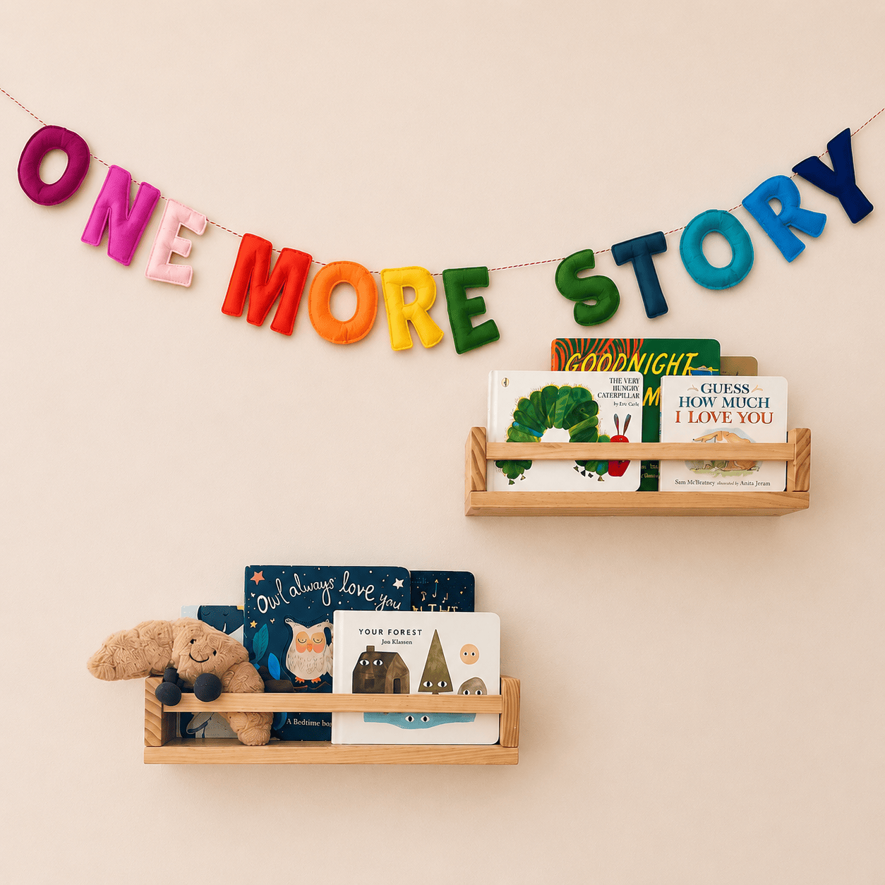 Decorative Rainbow Felt Garland - ONE MORE STORY BookGeek