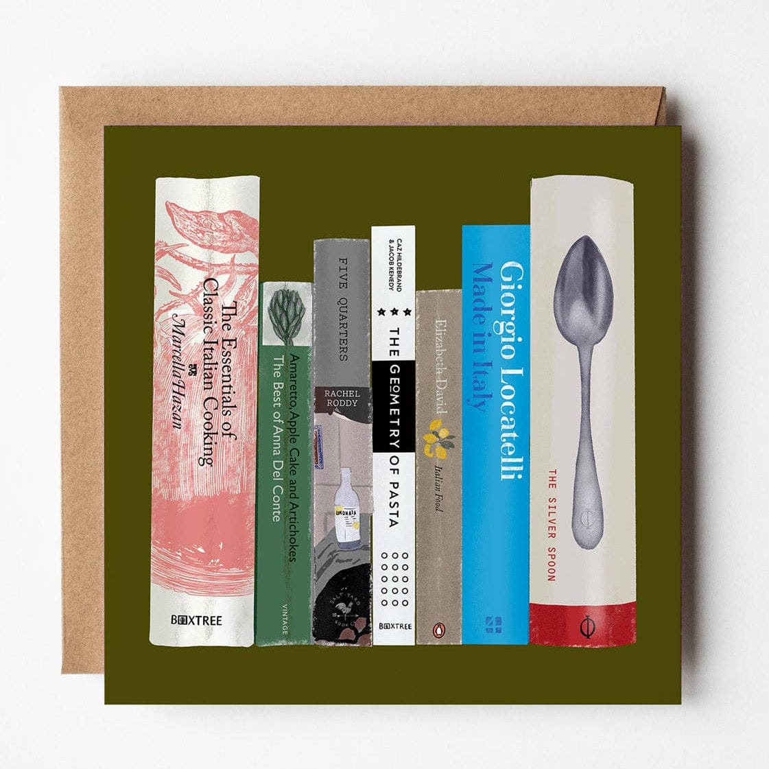 Italian Cookbooks Greetings Card