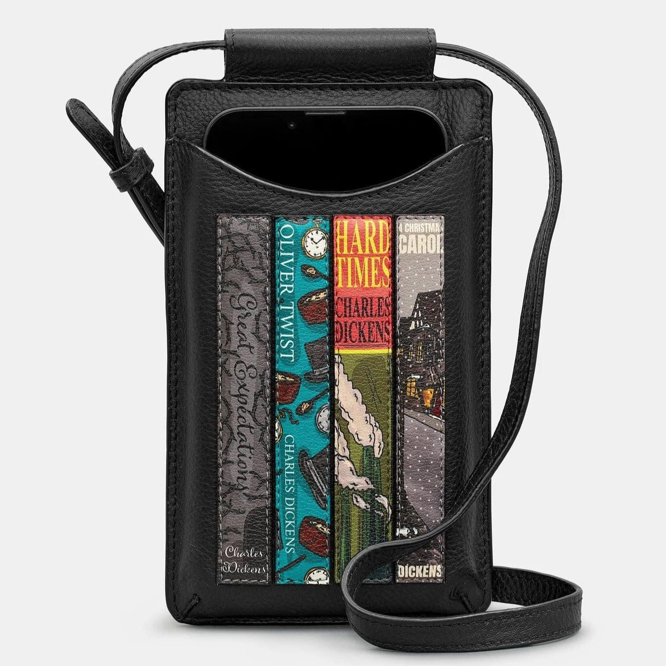 DICKENS BOOKWORM BLACK LEATHER PHONE CASE BookGeek