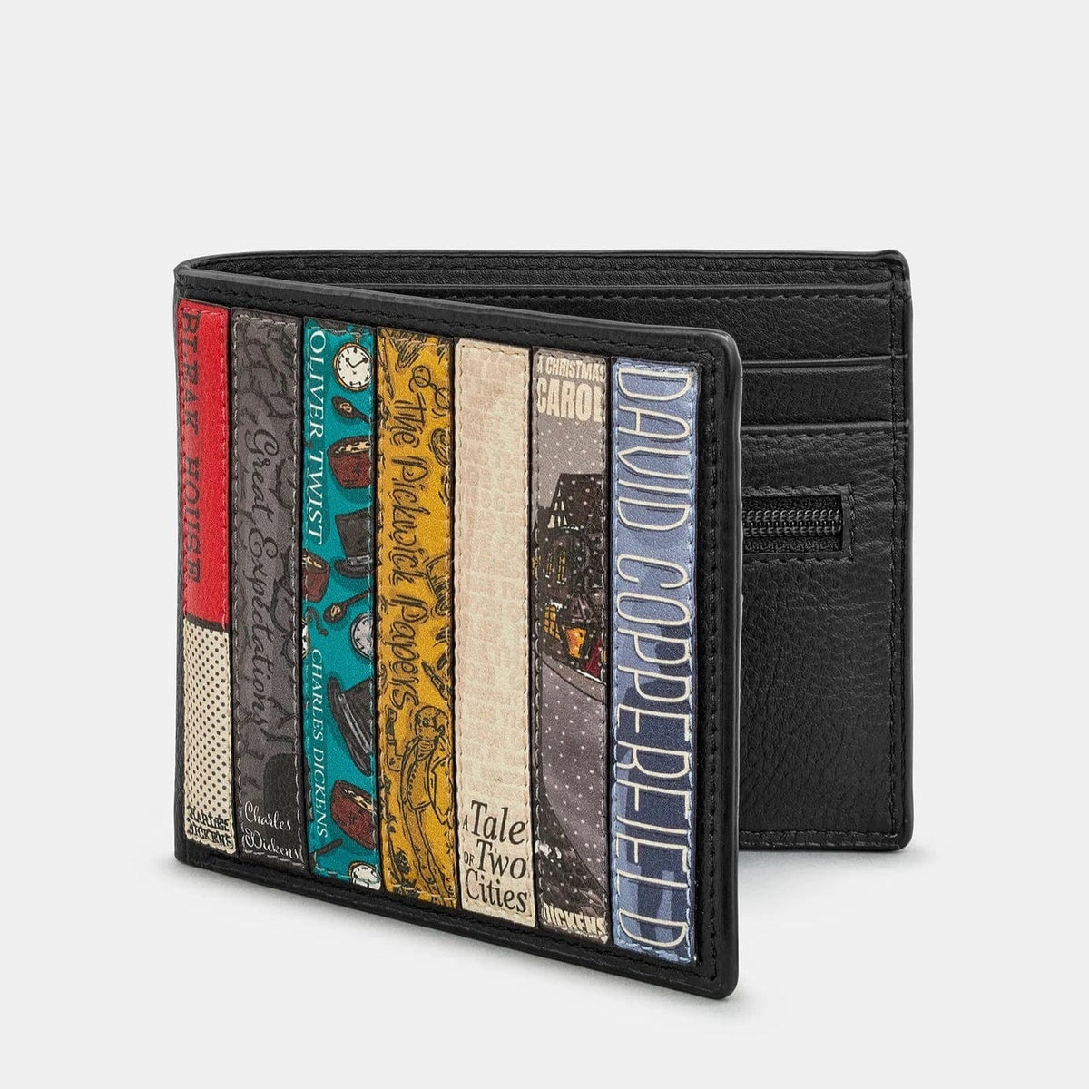 Dickens Bookworm Black Leather Wallet BookGeek