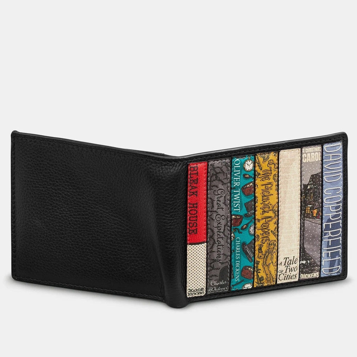 Dickens Bookworm Black Leather Wallet BookGeek