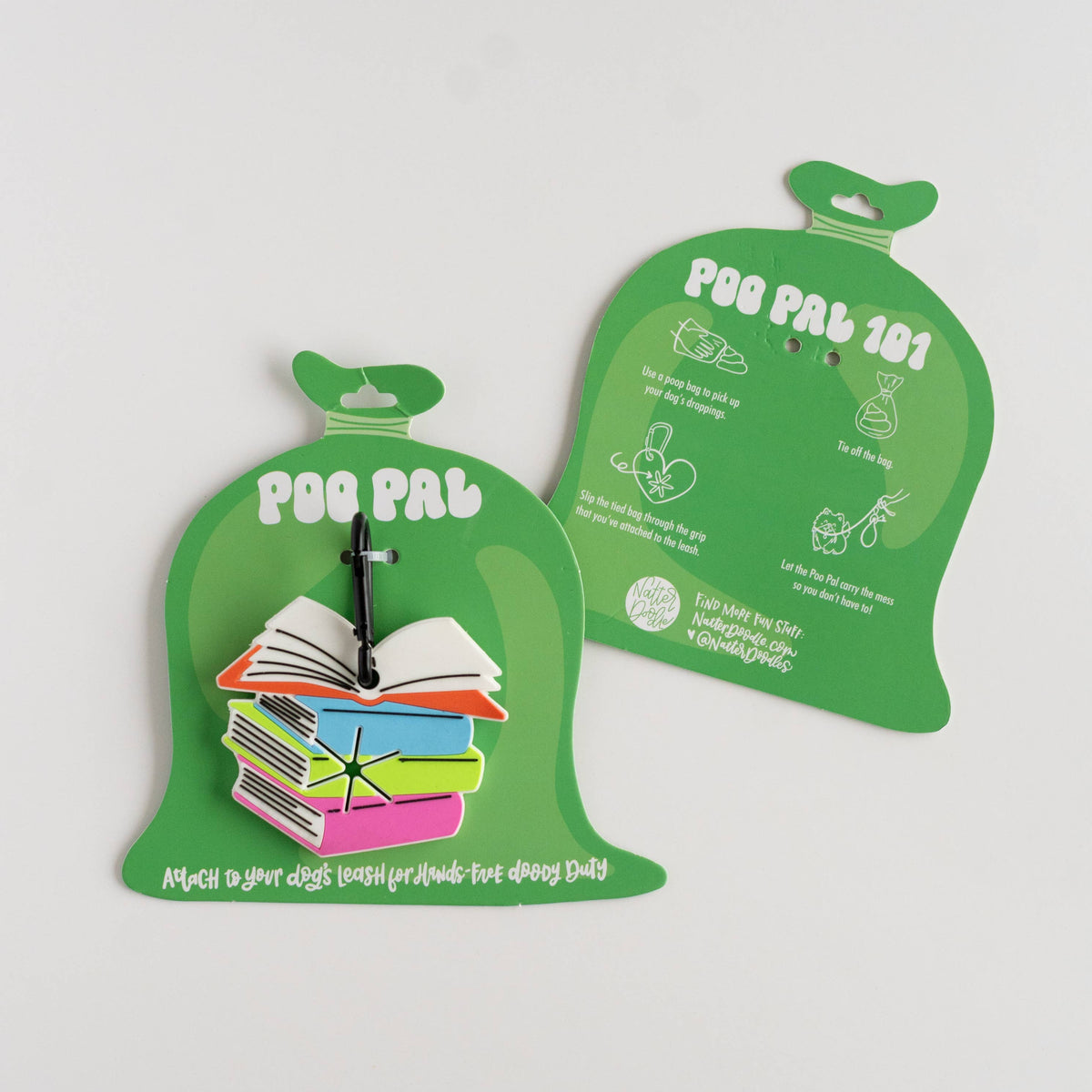 Dog Gone Well Read Poo Pal – Stack of Books Poop Bag Holder BookGeek