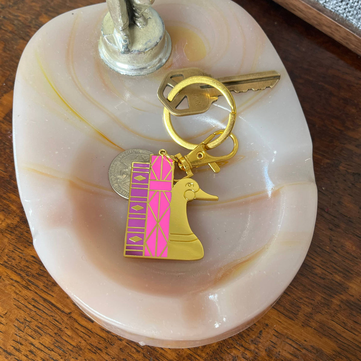 Duck Bookend bag charm - bookish keyring BookGeek