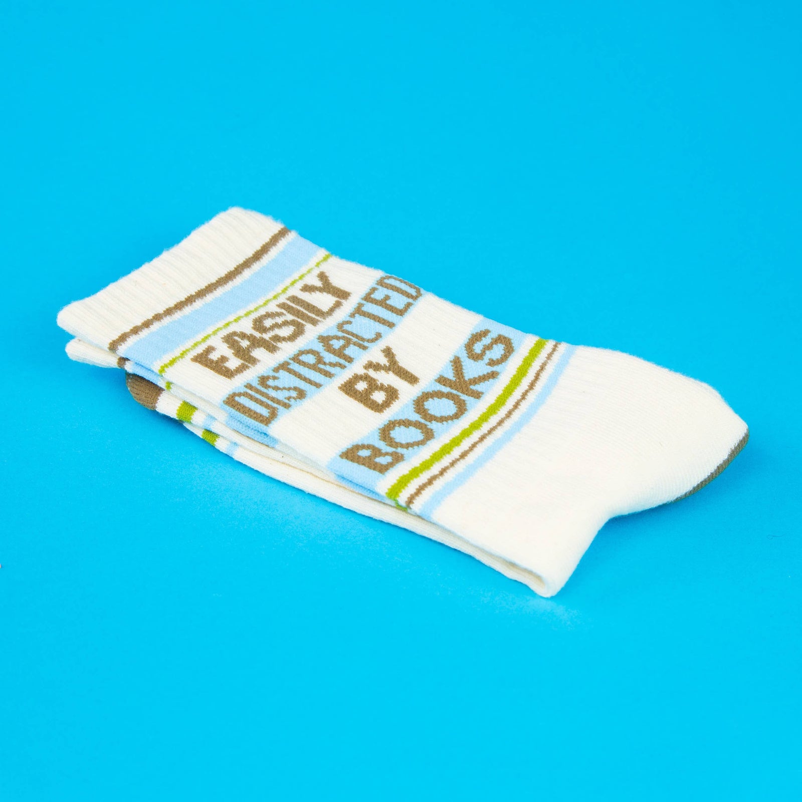 Easily Distracted By Books Gym Crew Socks BookGeek