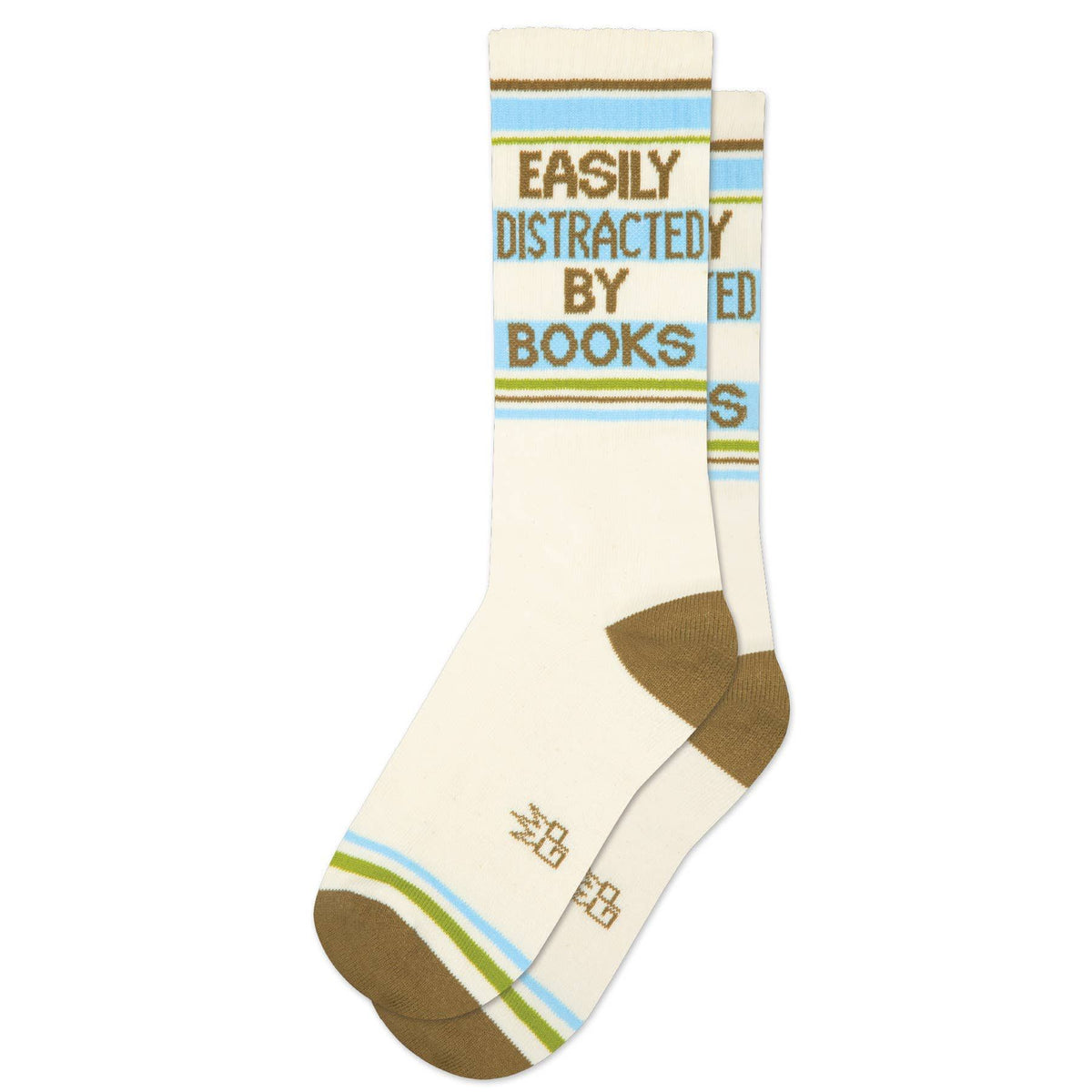 Easily Distracted By Books Gym Crew Socks BookGeek