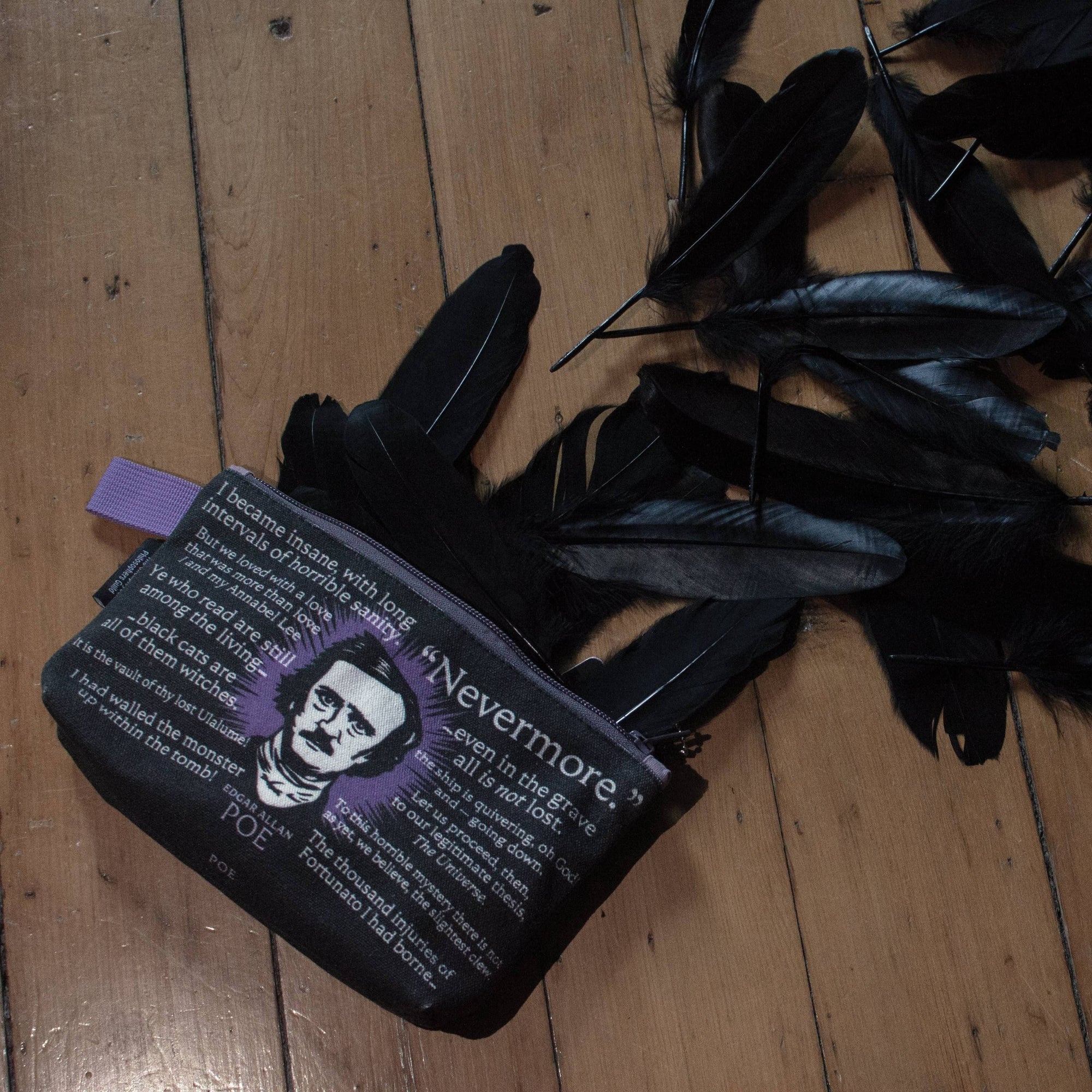 Edgar Allan Poe Zipper Bag BookGeek