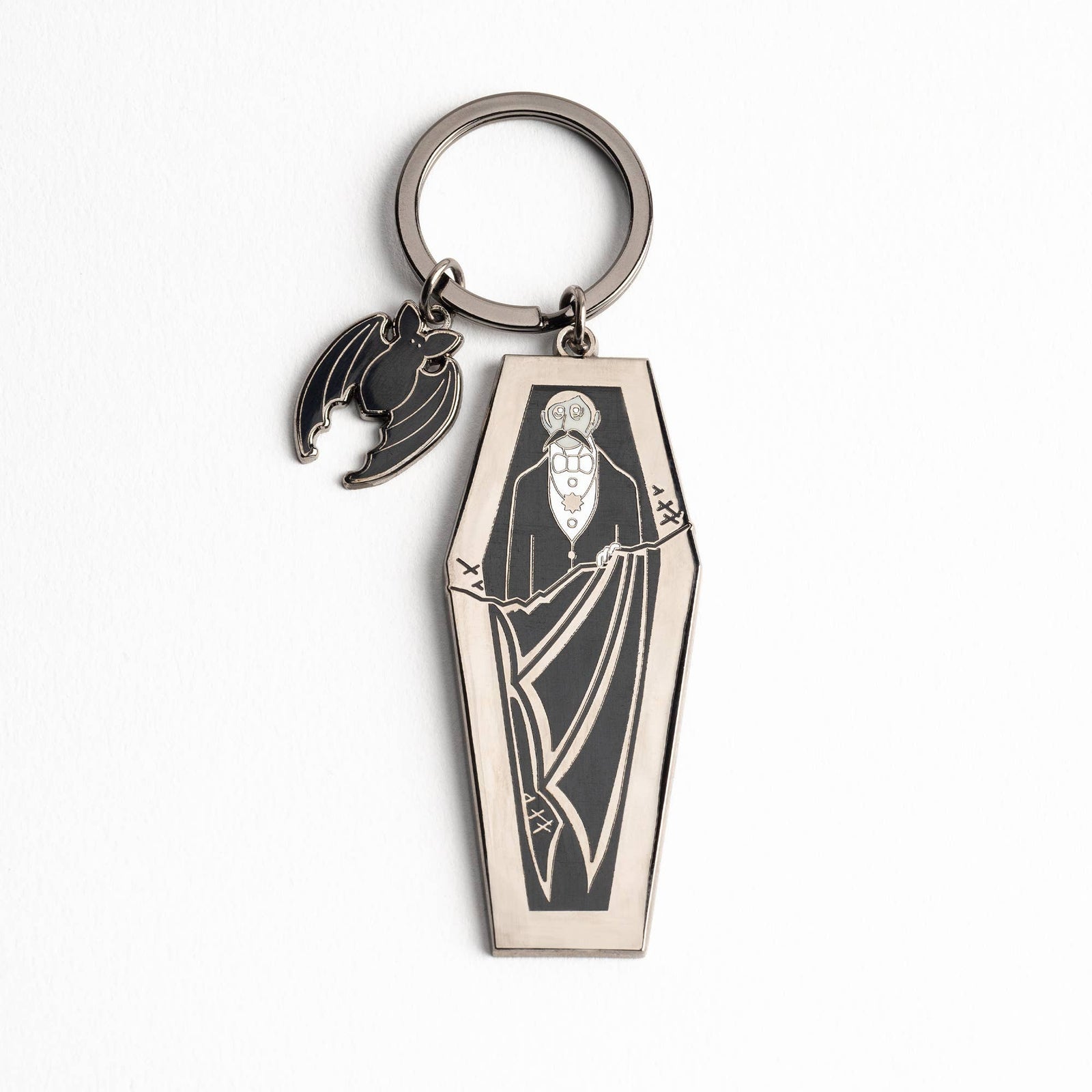 Edward Gorey Dracula Key Ring – Vampire Literary Keychain BookGeek