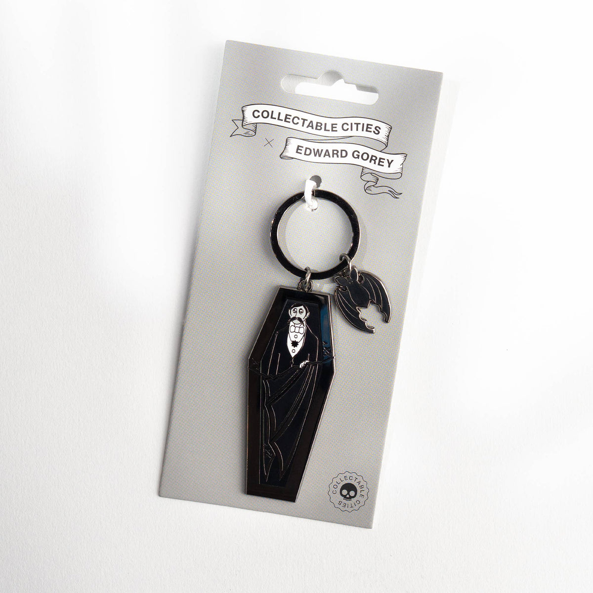 Edward Gorey Dracula Key Ring – Vampire Literary Keychain BookGeek