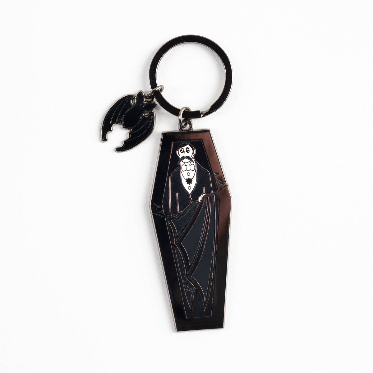 Edward Gorey Dracula Key Ring – Vampire Literary Keychain BookGeek
