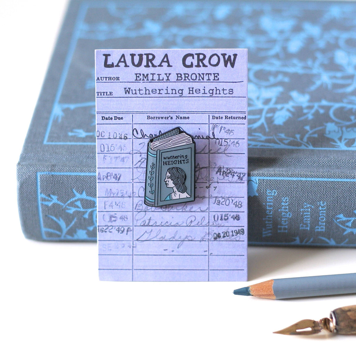 Emily Bronte Wuthering Heights Enamel Pin BookGeek