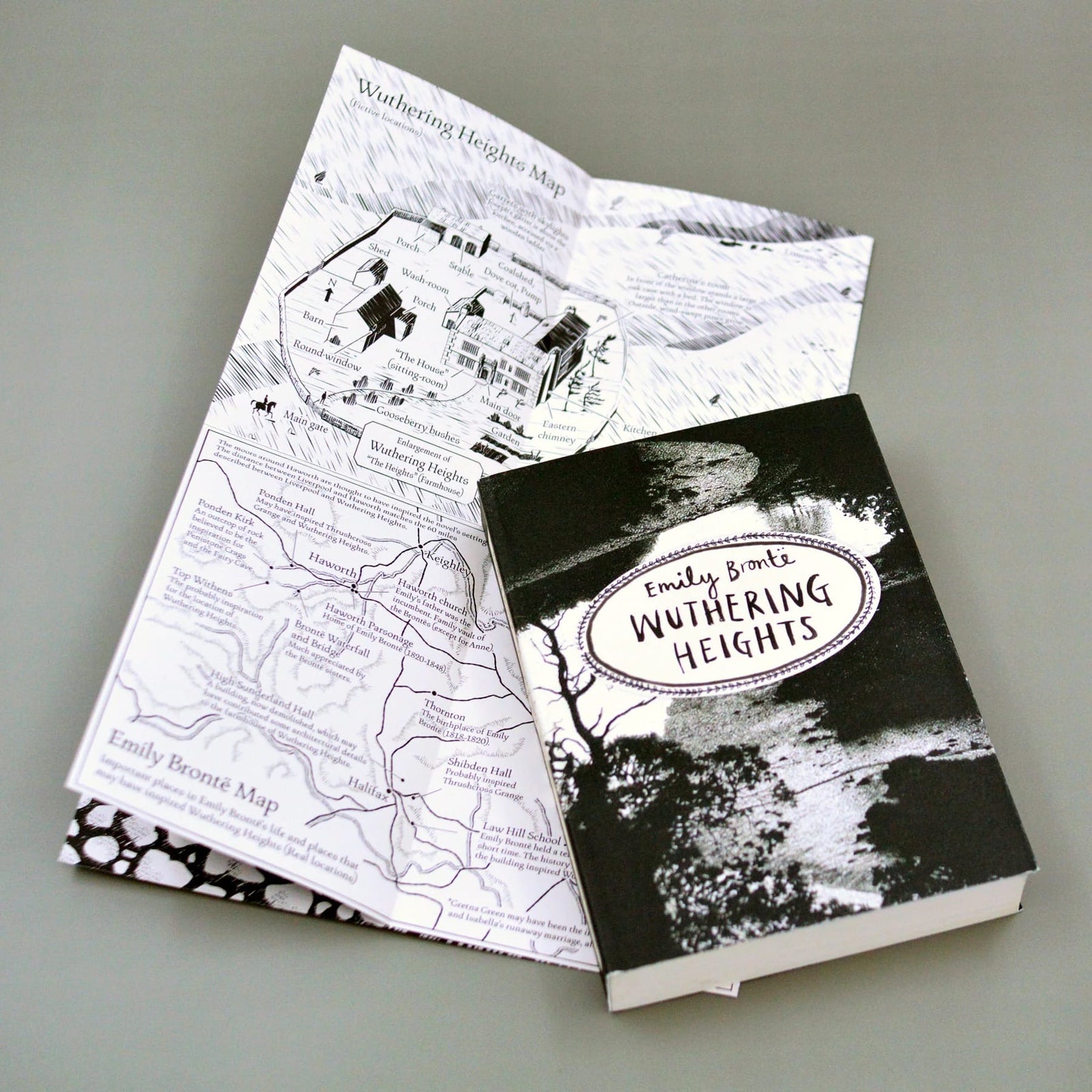 Emily Brontë: Wuthering Heights Map BookGeek