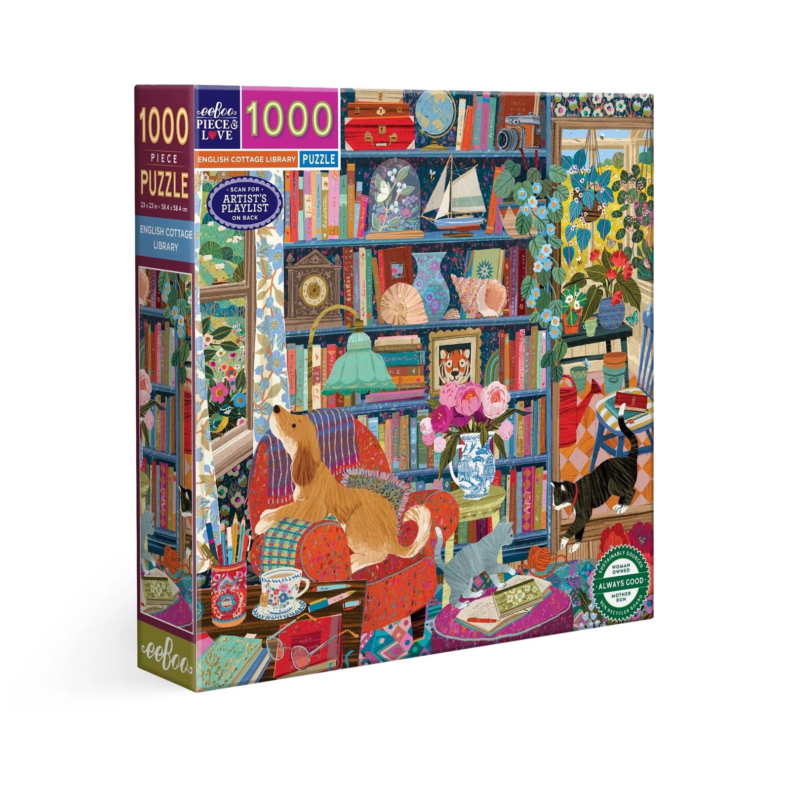 English Cottage Library Jigsaw Puzzle BookGeek