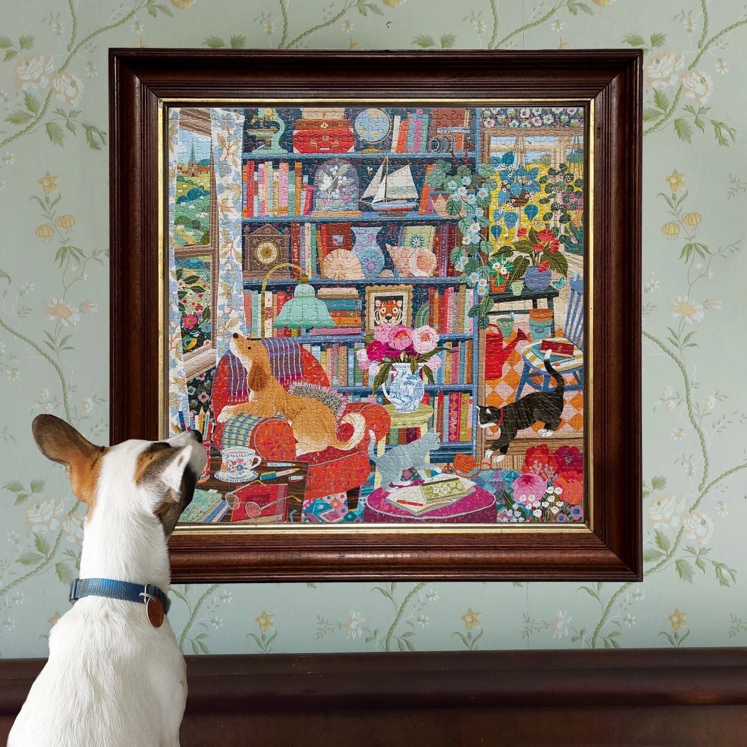 English Cottage Library Jigsaw Puzzle BookGeek