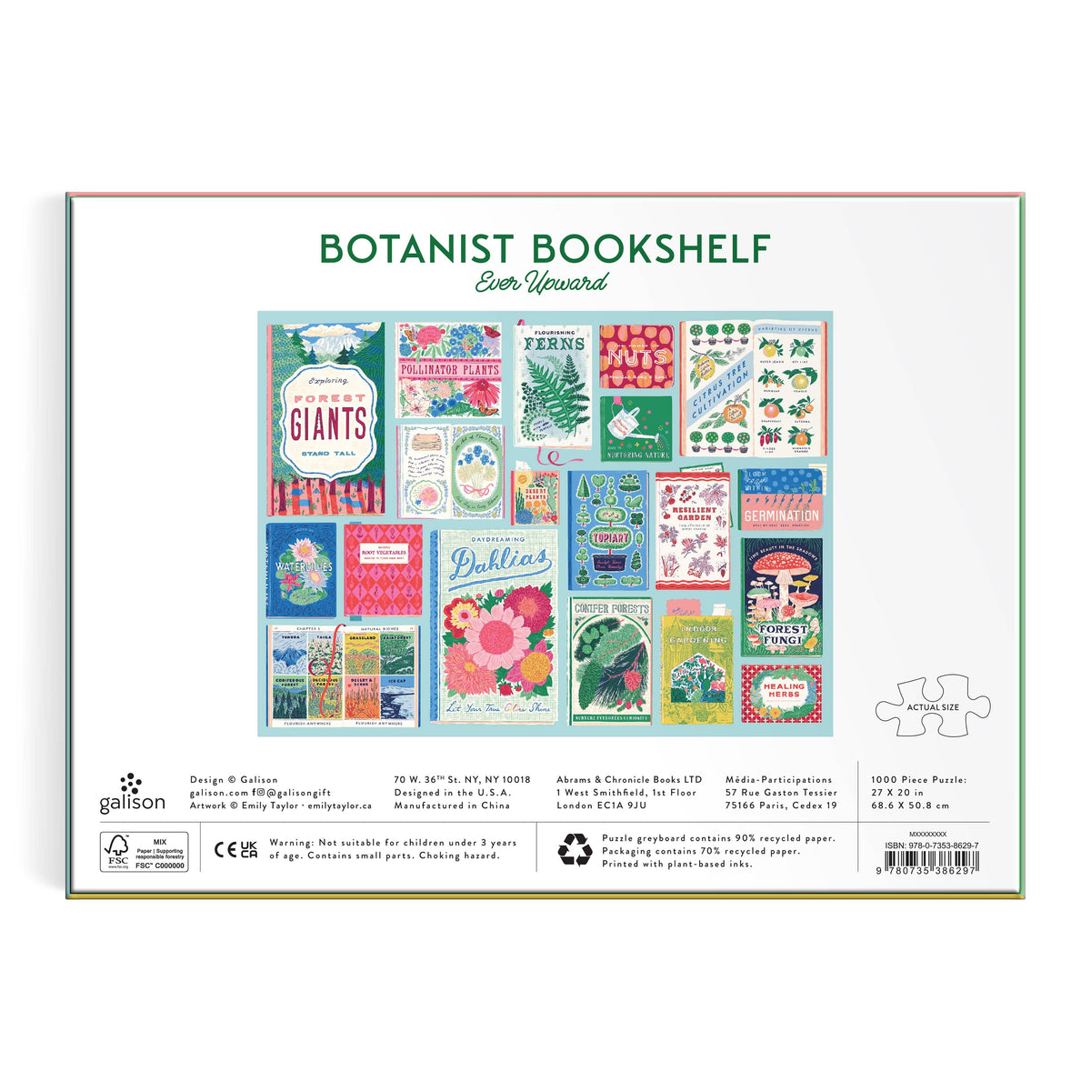 Ever Upward Botanist Bookshelf Puzzle BookGeek