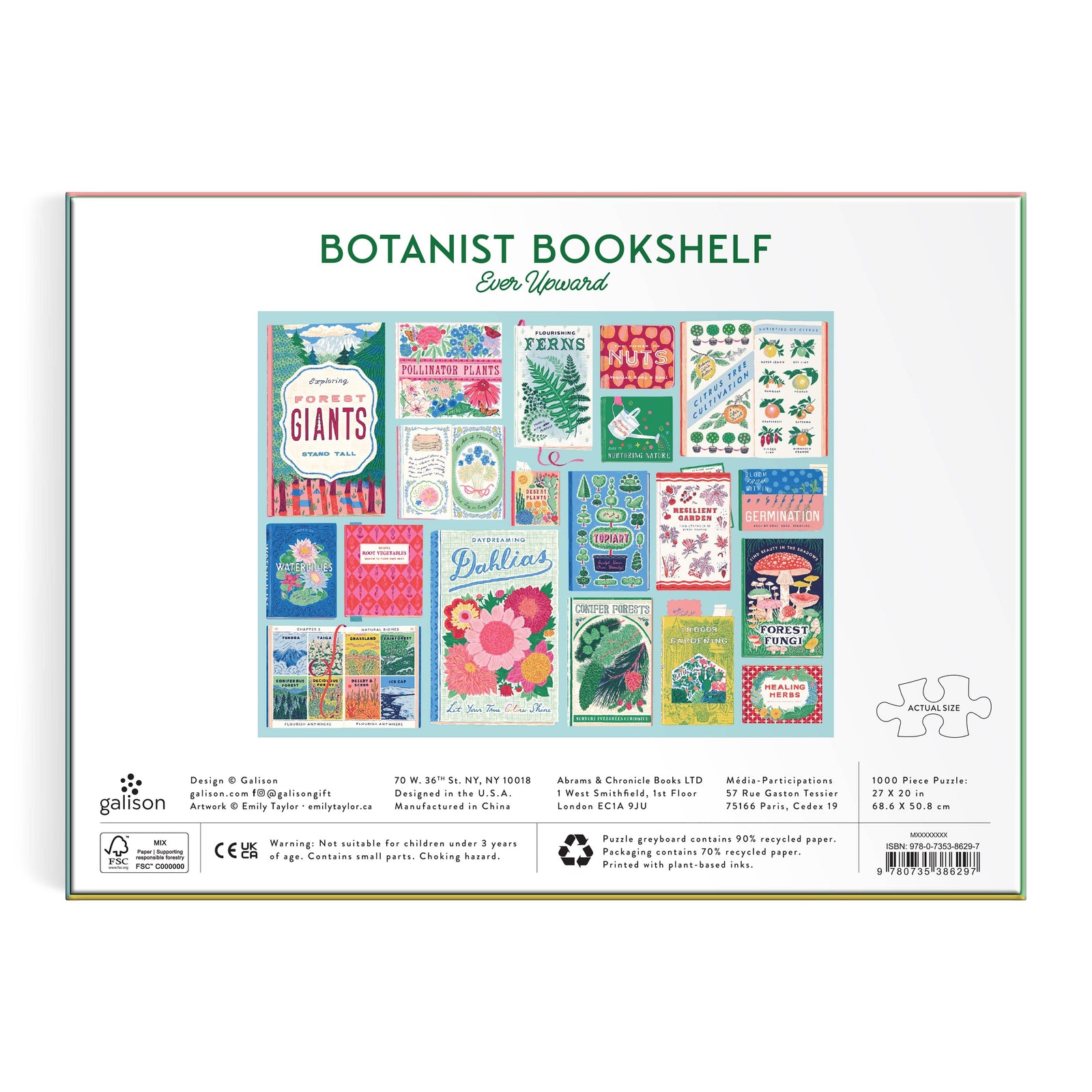 Ever Upward Botanist Bookshelf Puzzle BookGeek