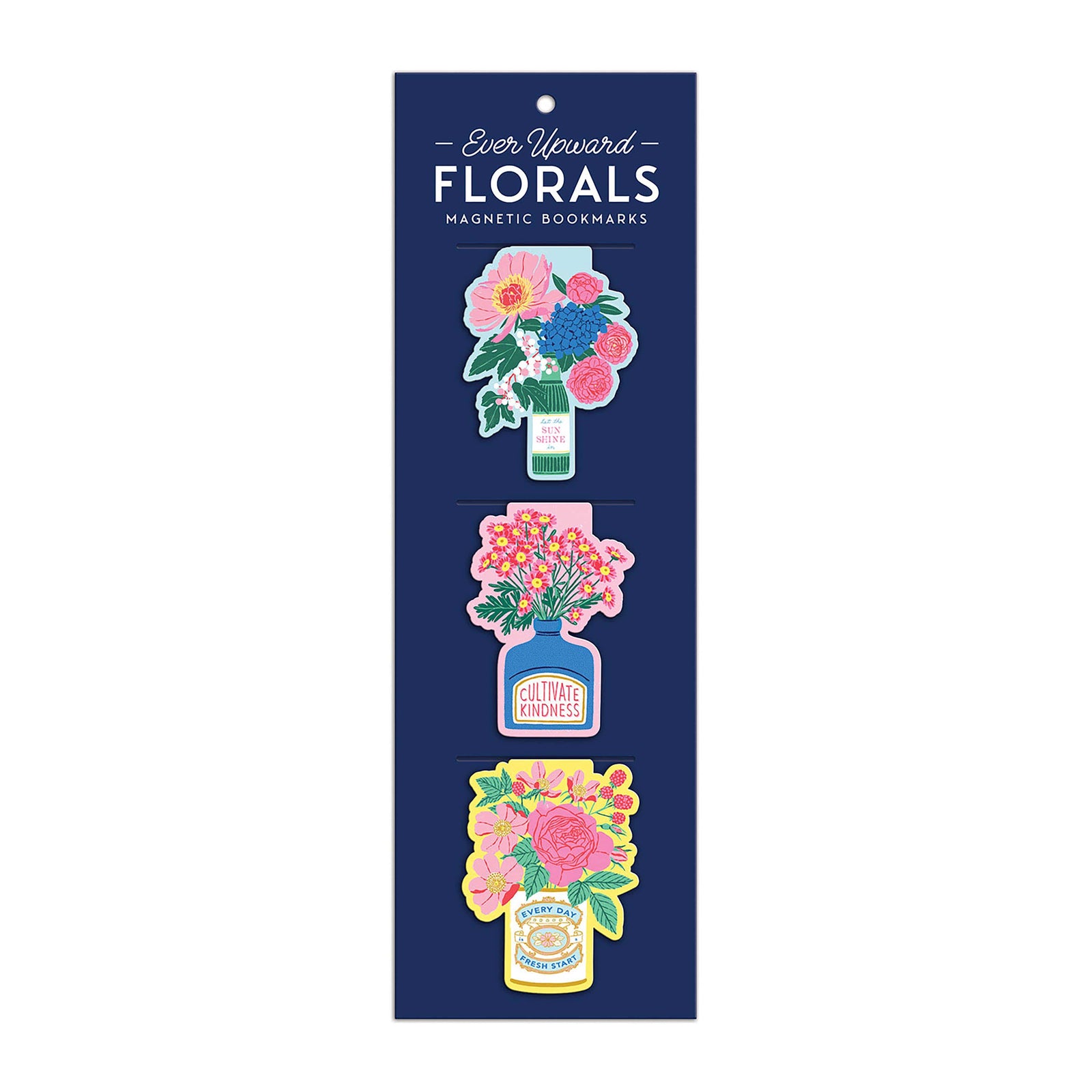Ever Upward Floral Magnetic Bookmarks BookGeek