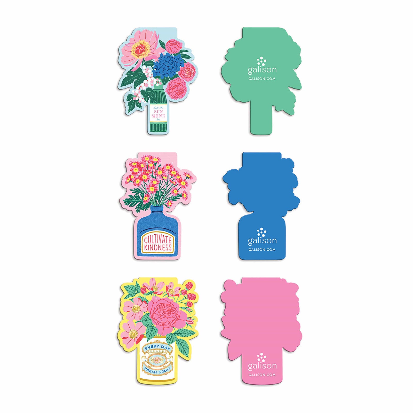 Ever Upward Floral Magnetic Bookmarks BookGeek