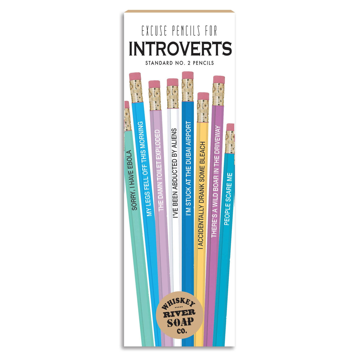 Excuse Pencils for Introverts Original | Funny Pencils BookGeek
