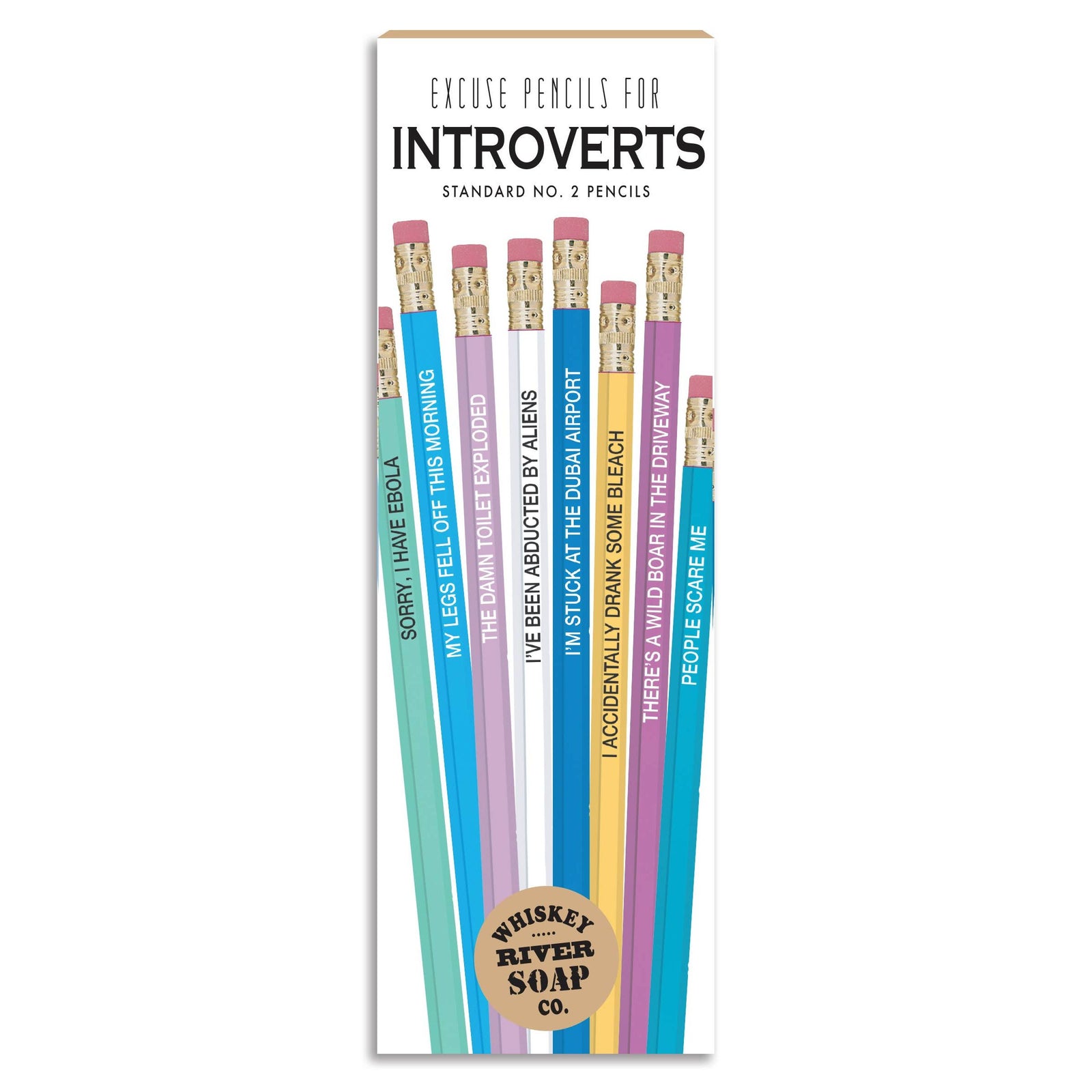 Excuse Pencils for Introverts Original | Funny Pencils BookGeek