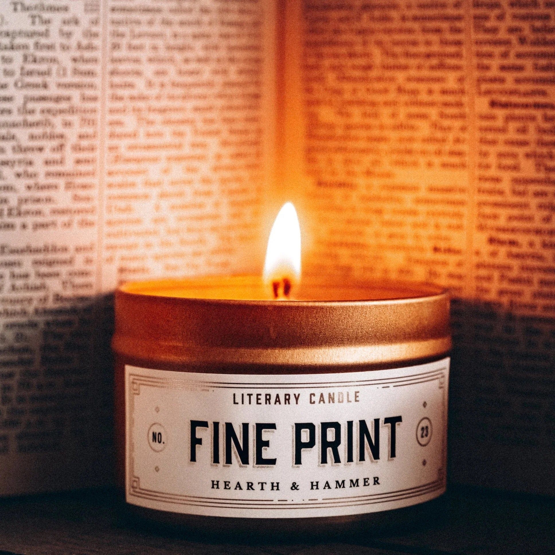 Fine Print Soy Book Candle BookGeek